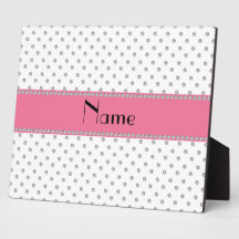 Personalized name white diamonds photo plaques