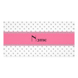 Personalized name white diamonds personalized photo card