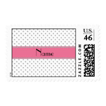 Personalized name white diamonds postage stamps