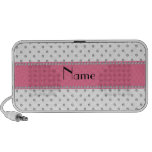 Personalized name white diamonds travelling speaker