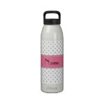 Personalized name white diamonds reusable water bottles