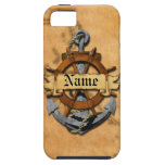 Personalized Nautical Anchor And Wheel iPhone 5 Cover