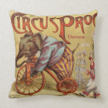 Personalized New Baby Boy's Room Circus Elephant Throw Pillow