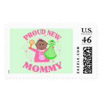 Personalized New Baby Girl Postage Stamp Ethnic