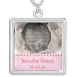 Personalized New Baby Photo Keepsake Necklace