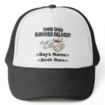 Personalized New Dad Baby Boy Cap Trucker Hats