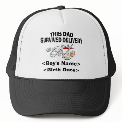 Baby  Personalized Gifts on Personalized New Dad Baby Boy Cap Trucker Hats By Personalized Newborn