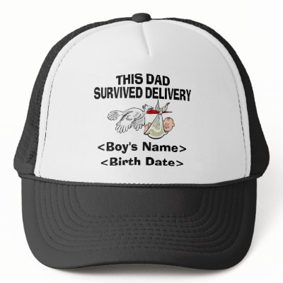 Personalized New Dad Baby Boy Cap Trucker Hats by Personalized_Newborn