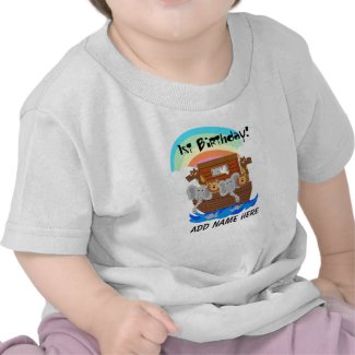 Personalized Noah's Ark 1st Birthday Tshirt