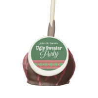Personalized Nordic Knit Ugly Sweater Party Cake Pops