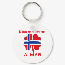 Personalized Norwegian Kiss Me I'm Almas keychains