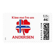 Personalized Norwegian Kiss Me I'm Andersen Stamps