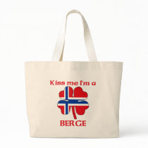 Personalized Norwegian Kiss Me I'm Berge Tote Bag