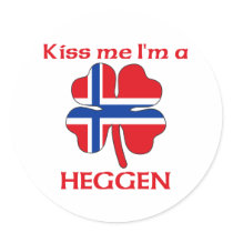 Personalized Norwegian Kiss Me I'm Heggen stickers