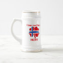Personalized Norwegian Kiss Me I'm Hoff mugs