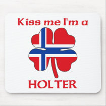 Personalized Norwegian Kiss Me I'm Holter mousepads
