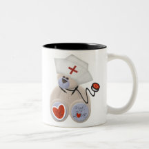Personalized Nurse Teddy Bear Mug