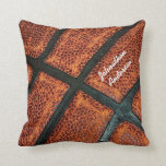 Personalized Old Retro Basketball Pattern Throw Pillow