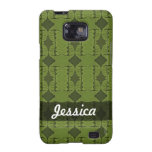 Personalized Olive Green Art Deco Pattern casemate cases
