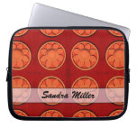 Personalized Orange flower pattern laptop sleeves
