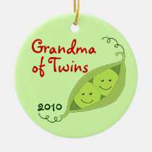Personalized Ornaments for Grandparents of Twins
