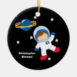Personalized outer space astronaut boy's ornament