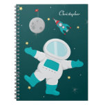 Personalized outer space astronaut notebook notebooks