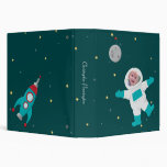 Personalized outer space astronaut photo binder binders