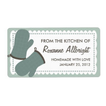 Personalized Oven Mitts Canning Label
