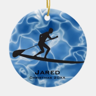 Personalized Paddleboarding Ornament