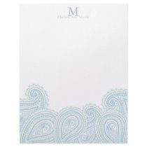 Personalized Paisley Waves Stationary letterhead by SweetRascal Personalized Paisley Waves Stationary letterhead