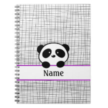 Personalized Panda Notebook