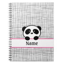 Personalized Panda Notebook