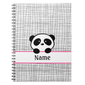 Personalized Panda Notebook