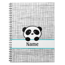 Personalized Panda Notebook