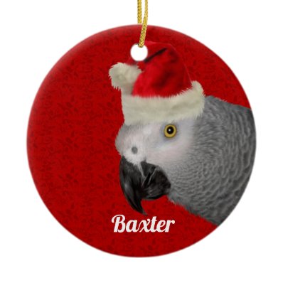 Personalized Parrot Christmas Ornament