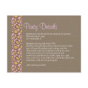 Personalized Party Details Insert Card invitation