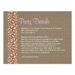 Personalized Party Details Insert Card Invitations