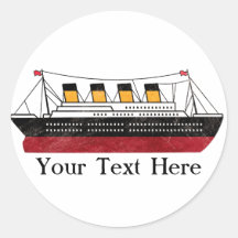Personalized Passenger Steamship Round Stickers