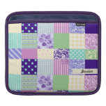 Personalized Pastel Girly pattern squares Sleeves For iPads
