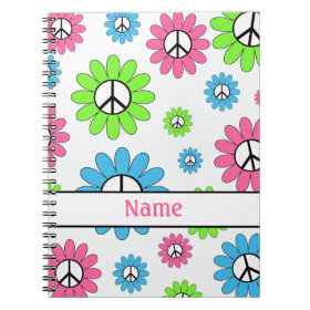 Personalized Peace Sign Notebook