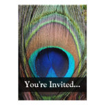 Personalized Peacock Feather Invite
