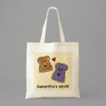 Personalized Peanut Butter and Jelly Kids Tote Bag