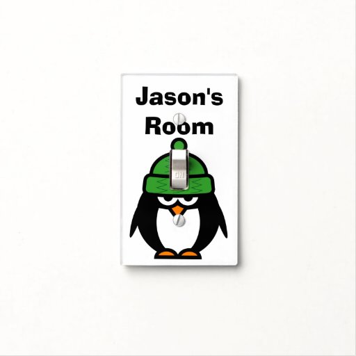 Personalized penguin cartoon light switch cover