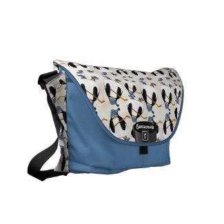 Personalized Penguin Hockey Messenger Bag rickshawmessengerbag