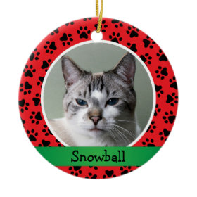 Personalized Pet Cat Photo Ornament