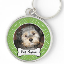 Personalized Pet Photo with Dog Bone Keychains