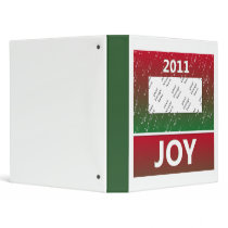 Personalized Photo 2011 Christmas Snow Joy 3 Ring Binders