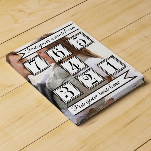 personalized photo 7 day countdown calendar zazzle personalized countdown calendars