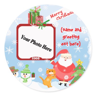 Personalized Photo Christmas Stickers by jamiecreates1